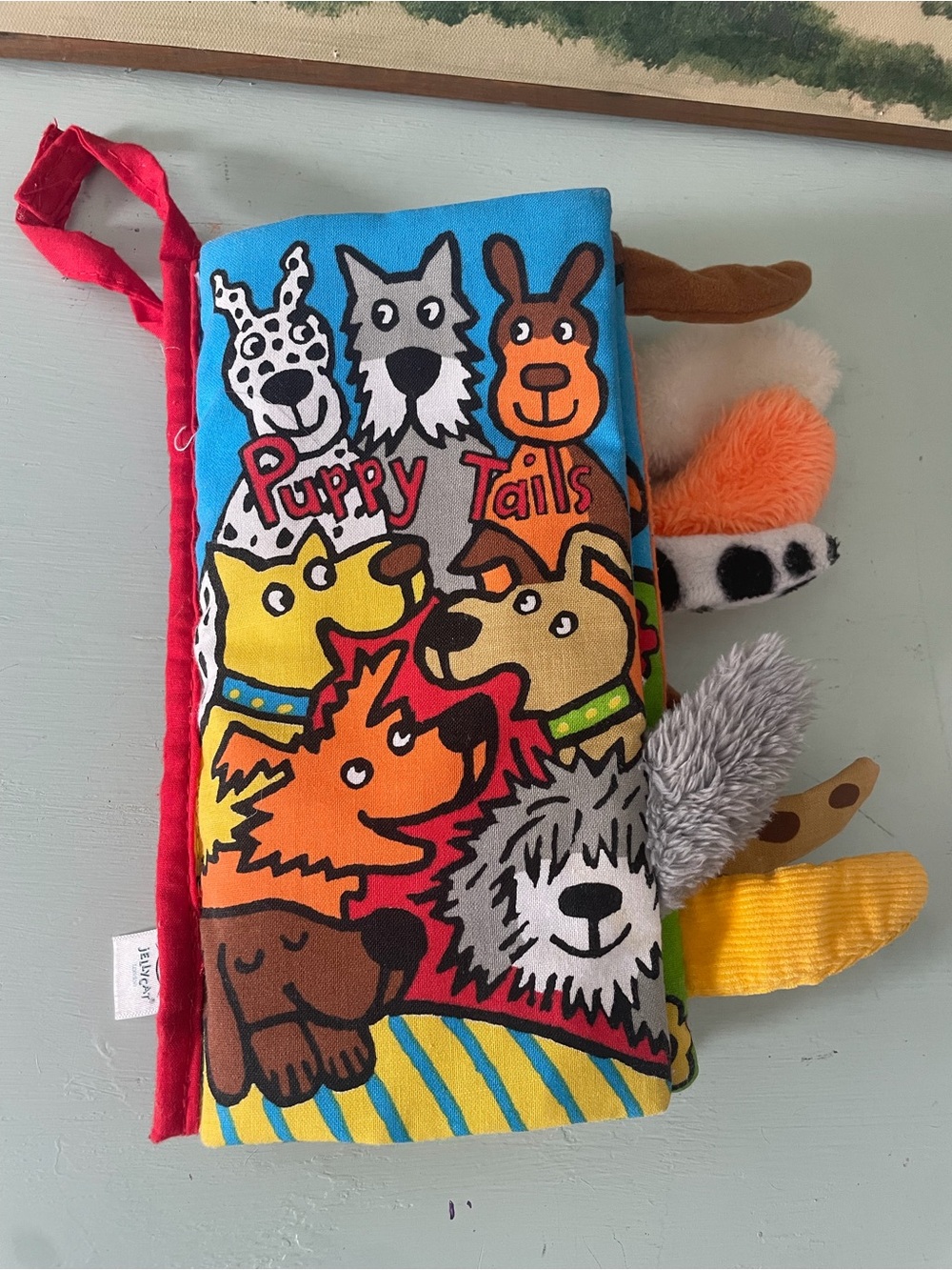 Little Jellycat Puppy Tails Soft Book